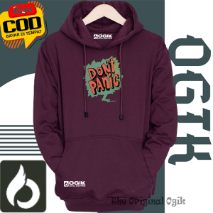 OGIK Jaket Sweater Hoodie Pria Distro Orijinal Aesthetic Night Cream Motif Chuakks Fleece Tebal M-XXL Terbaru Dan Terlaris Hudie Oversize Cowok Cewek