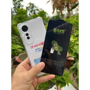 Ốp chống sốc kèm cường lực full màn Oppo A79 - A60 - Reno 8T - Reno 11F - Reno 12F