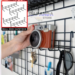 Kapstok Hook Rack wall wire grid ram dinding cantolan dan gantungan kunci alat dapur aksesoris topi tas kaitan ram wire wall grid mesh board pengait aksesoris dinding