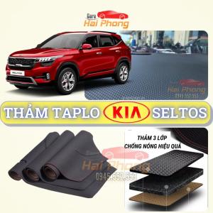 Thảm taplo Kia Seltos dập vân Cacbon cao cấp chống nóng ô tô hiệu quả