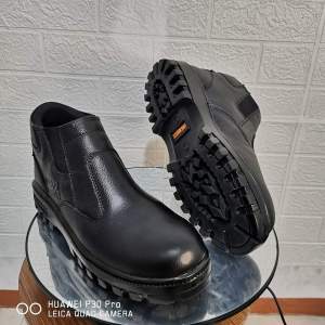 Sepatu Safety Kulit Pria King Ramses 809 ( Produksi Sendiri ) Ujung Besi Oil resistant Shoes