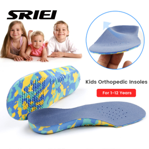 SRIEI 1Pair Kids Orthotics Insoles O/X Leg Correction Care Tool Flat Foot Children Insole Arch Support Sport Shoes Pads