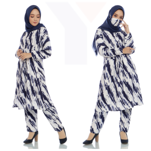 Setelan One Set JUMBO Rayon Busui TieDye Diagonal