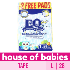 EQ Plus Big Pack Large 28 - Tape Baby Diapers