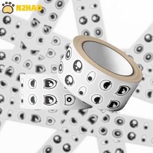 【N2HAO】 500Pcs Cute Cartoon Eye Stickers Roll Assorted Expression Decals For DIY Craft Classroom School Teacher Stationery Book Decor
