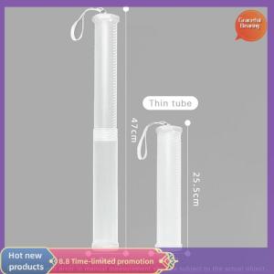 Graceful 1pc Cylinder Shape Student Supplies Pencil Case Pen Holder PP Portable Adjustable Pen Organizer Transparent