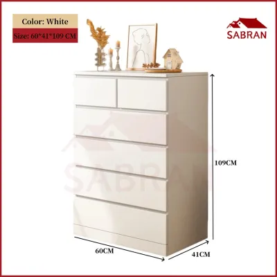 SABRAN Modern 6 Chest Drawer 3 Layer Storage Big Size Bedroom Furniture Drawer Chest