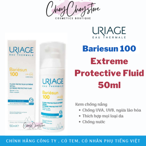 (TEM CTY) Kem Chống Nắng Uriage Bariesun 100 Extreme Protective Fluid SPF50+ 50mL Phù Hợp Mọi Loại Da