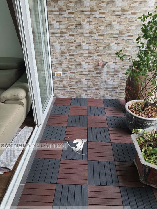 11 Tấm Lót Sàn Nhựa Ban Công Nguyên Khối 3T, Thảm Trải Sàn UPVC, WC, Sân Vườn,Tiểu Cảnh