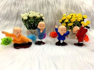 [HCM]Bộ 4 Tượng Chú tiểu mua võ La Hán Quyền ( Hình Thật Video Thật )