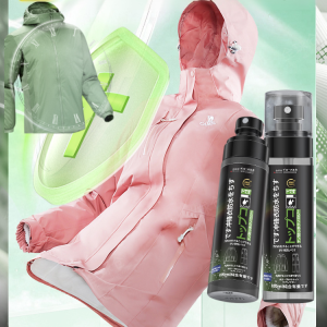 Waterproof and anti-fouling long-lasting protective clothing waterproofing agent Global longlasting outdoor camping waterproof and antifouling liquid spray punching jacket