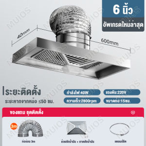 【มีสต็อก】ชุดเครื่องดูดควันในครัวรุ่น 12นิ้ว เครื่องดูดควันขนาดใหญ่ 6/8/10/12นิ้ว โครงสแตนเลสเกรด201 ทำความสะอาดง่ายขึ้น