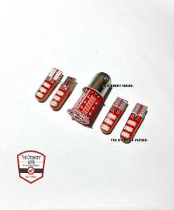 Paket Lampu Motor Lampu Stop 30 Led Running Plus 4pcs Sen Jelly Standby / Diam T10 - TOV