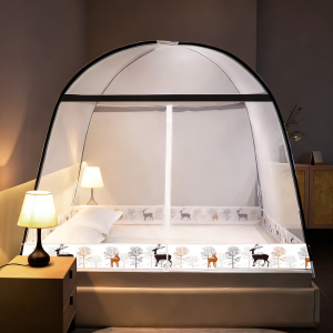 DIODIY 1.8 King/1.5 Queen /1.2 Single Size Indoor Folded Mosquito Net for Beds Anti Mosquito Bites Net Tent foldable Drop Resistant for kids and family