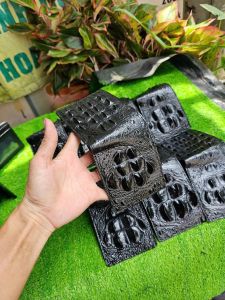 Ví da cá sấu 2 mặt 8 gù to cá sấu già cho nam