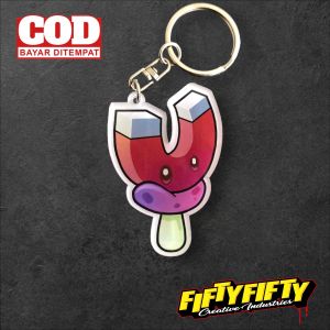 Gantungan Kunci Karakter MAGNET SHROOM Plants Vs Zombies Keychain Bahan Akrilik