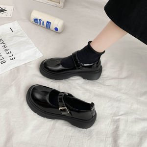 Free Shipping Small Leather Shoes Retro Thick-Soled Loafers For Women 2026 New Casual And Fashionable Versatile WomenS Flats