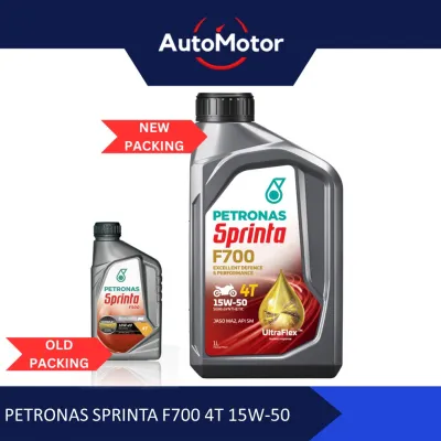 PETRONAS F700 4T 15W50 SN Semi Synthetic Ultraflex Yamaha Honda Minyak Hitam Quality LC Y15ZR