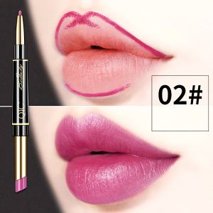Dualended makeup lipstick pencil Swivel lip liner pencil with matte red color lip liner pencil