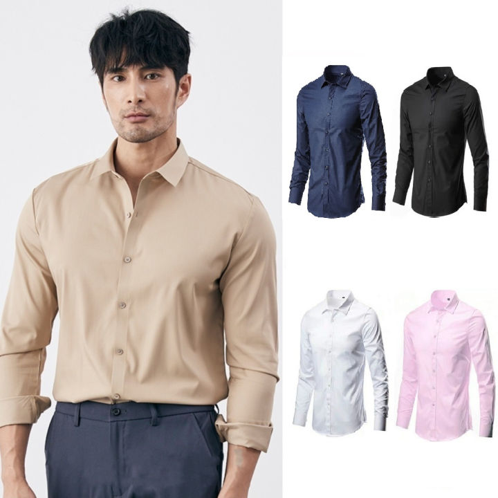 Premium%20Cottom%20Men's%20Long%20Sleeve%20Dress%20Shirt-Classic%20Solid%20Colors,%20Fast%20Shipping,%20Office%20Attire%20-%20Image%206