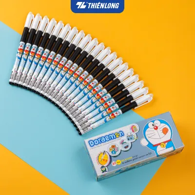 Combo 5/10/20 Bút Gel Thiên Long Doraemon GEL-012/DO ngòi 0.5mm mực xanh/đỏ/đen/tím thân bút in hình nhân vật Doraemon