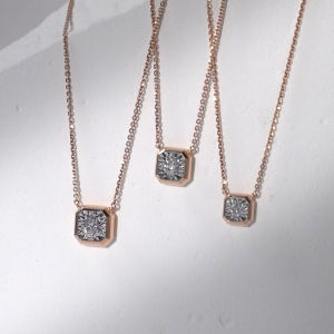Chow Sang Sang 周生生 Daily Luxe Fantasy 18K White Rose Gold Diamond Necklace 92955N