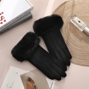 RISEDOT Windproof Touch Screen Gloves Wear-resistant Thick Mittens Vintage Full Finger Cycling Gloves