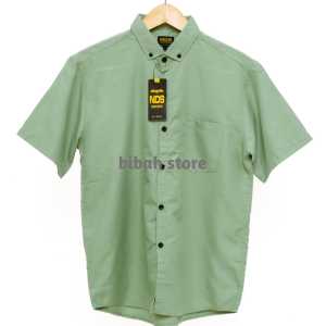 Kemeja polos lengan pendek pria dewasa M L XL XXL XXXL/kemeja katun/kemeja casual denim hitam /hem polos pendek/baju pria