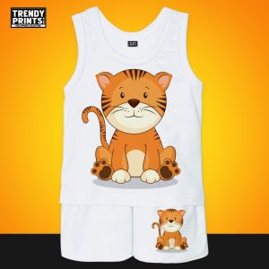 TERNO Baby Animals Kids Sando And Shorts for Boys and Girls 1-12 Years Old