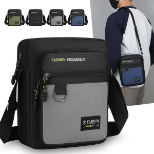 Oxford Cloth 3 Layers Cross-body Bag Single-shoulder Bag Waterproof Large Capacity for Man