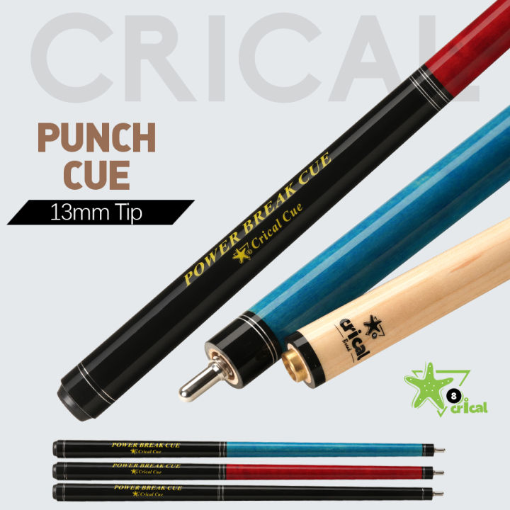 Crical Billiards 3 Pieces Break Jump Cue Pool 138cm 13.5mm Tip Hard ...