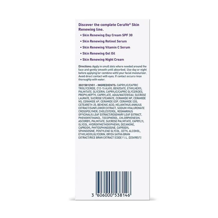 CeraVe Skin Renewing Gel Oil Face Moisturizer Fragrance Free Anti Aging Gel Serum for Face to Boost Hydration 29ml