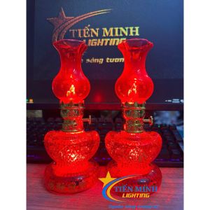 Đèn dầu dùng pin AA hình thỏi vàng và túi t.iền cao 20cm ánh sáng đỏ (chưa bao gồm pin)