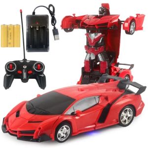 Remote Control Car 2 in 1 Transformation Robots Children Toys 1:18 Deformation Rc Car Outdoor Robot Model kids gift