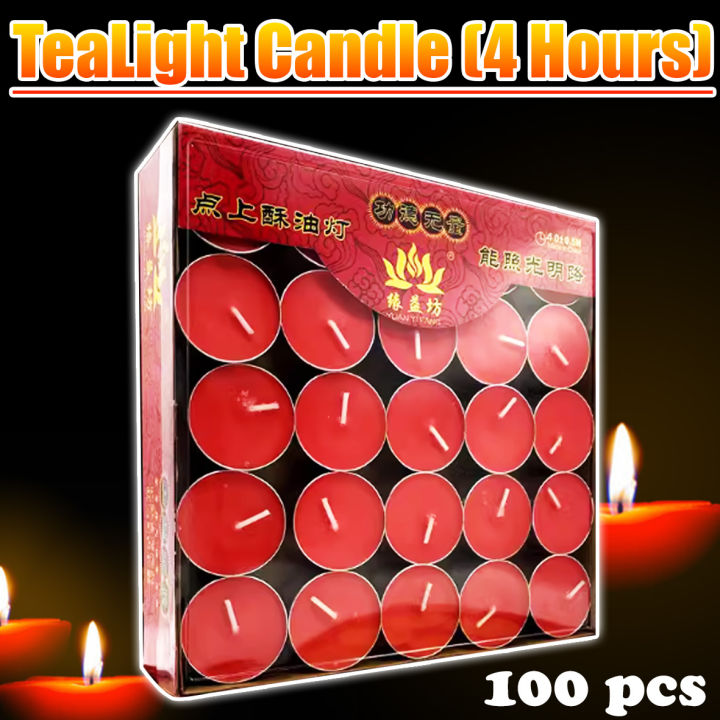 酥油蜡烛/酥油灯/酥油蜡/4小时-100粒/4Hours-100pcs/植物油/Tea Light