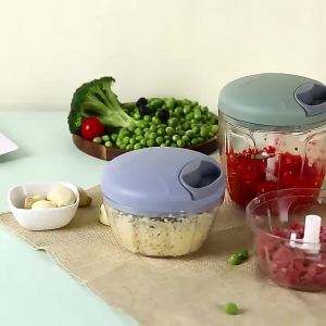 Ép tỏi Chopper xách tay kéo chuỗi Đồ cắt thực phẩm đa chức năng nhà bếp Mincer công cụ