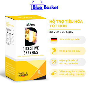 Viên uống KUDOS DIGESTIVE ENZYMES Thực phẩm bảo vệ sức khỏe cải thiện hệ tiêu hóa hấp thụ dinh dưỡng (Hộp 30 Viên)