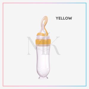 Mums K Silicone Squeeze Feeder With Spoon 90ML 3 Colors for Infant Supplementary Food Cereal Rice Juice
