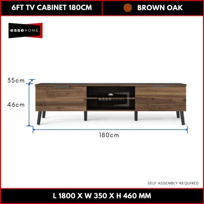 EsseHome 6ft 5ft 4ft TV Cabinet TV Console Living Table Meja TV Kabinet TV