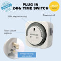 HAGER EH711 24hrs Analog Timer Switch 24 hours Long Wiring / Plug In Time Switch Reserve Timer. 