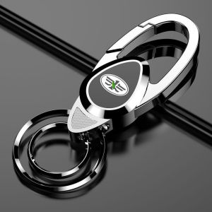 Mens Metal Car Keychain Holder Creative Simple Business Key Ring Belt Clip Hanger for Daily Use