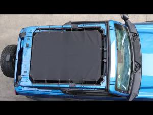 OnlyF U Car Soft Roof Top Sunshade Cover Anti UV Sun Protection 2 Door Insulated Net Accessories for Ford Bronco 2021 2022 Up Q3P9R