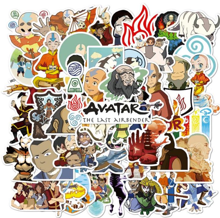 [HCM]Sticker Avatar The Last Airbender nhựa PVC không thấm nước dán nón ...