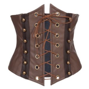 wish Vintage Gothic Corset Steampunk Brown Court Shaper Women Strap Waist-Tightening Clothes