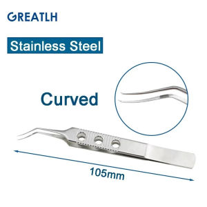 Kìm Capsulorhexis MEDGREAT bằng thép không gỉ hợp kim titan có thể hấp tiệt trùng dụng cụ nhãn khoa loại góc cong.