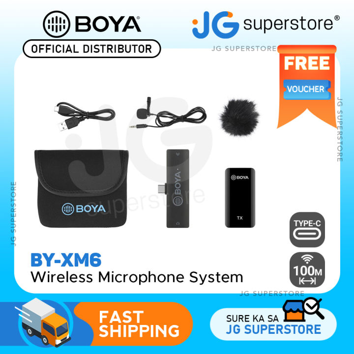 Boya BY XM6 2.4GHz Dual Channel Wireless Microphone System with