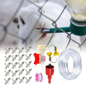 10/20PCS Leakproof Pet Drinking Kits Includes PVC Hose And Zinc Coated Nipples Waterer For Rabbits Hamster Watering