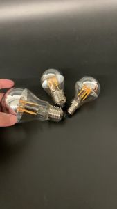 E14 E27 220V Half Chrome LED Light Bulb G45 A60 4W 2700K 6000K Indoor Silver Bowl Mirror Decorative LED Edison Globe Bulbs Vintage Retro Lighting Decor