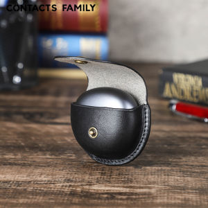 CONTACTS Genuine Leather Cover For HuaWei Clip Case With Anti-lost Carring Earbuds Case Wireless Headphones