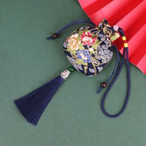 DINAH Printing Cloth Sachet for Filled Fragrant Herbs Hanging Chinese Style Sachet Fashion Car Hanging Car Pendant Ladies